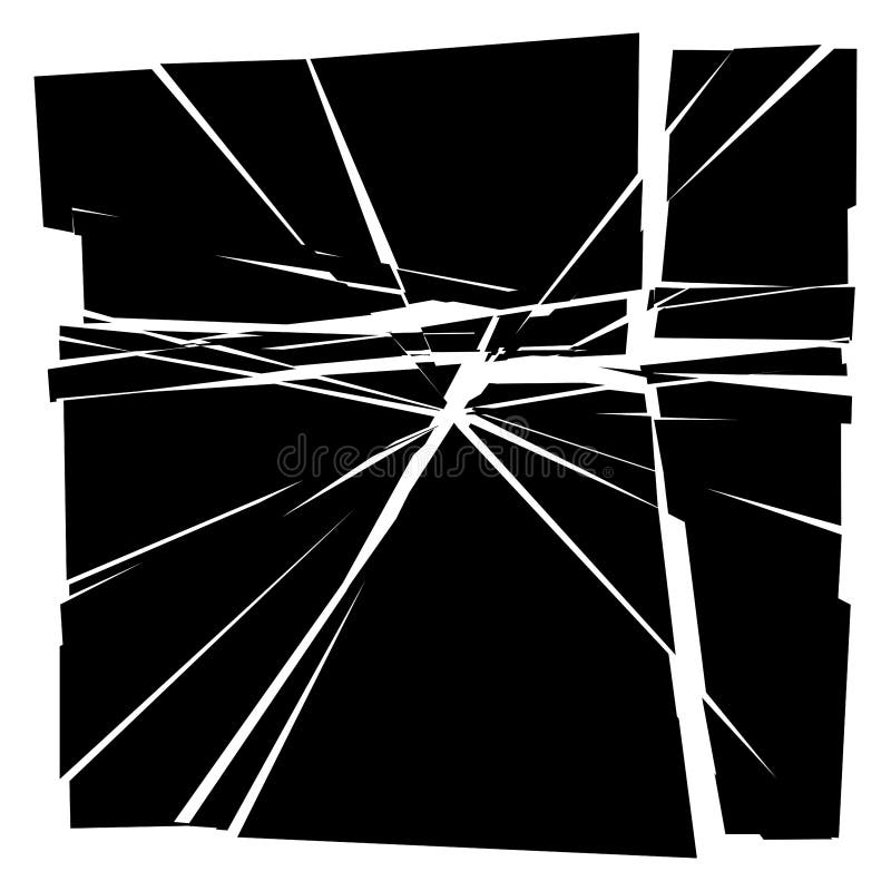 Facture, crack element. Shatter, broken surface texture. Grungy design. Decay, burst splinters illustration stock illustration