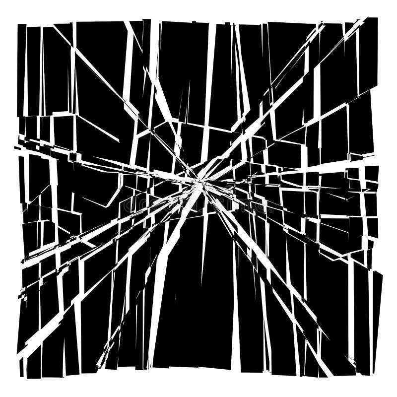 Facture, crack element. Shatter, broken surface texture. Grungy design. Decay, burst splinters illustration vector illustration