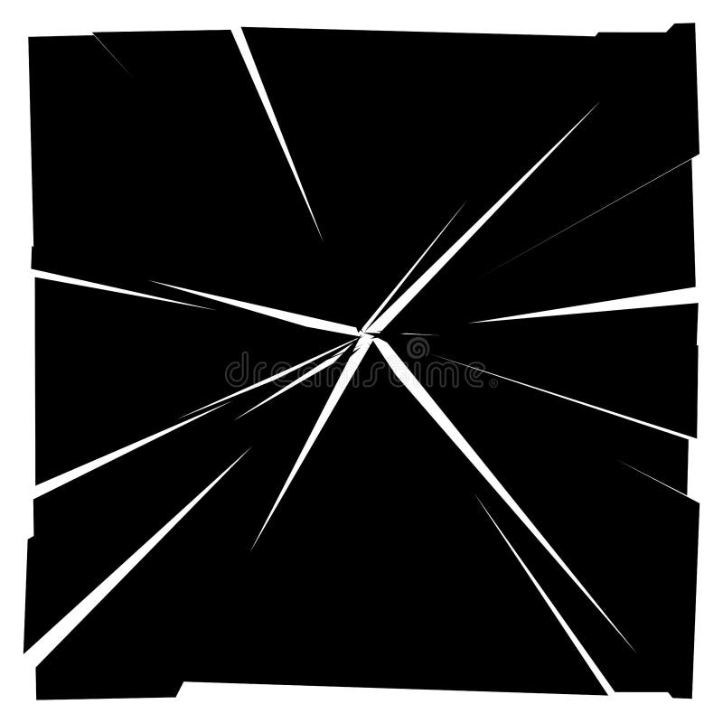 Facture, crack element. Shatter, broken surface texture. Grungy design. Decay, burst splinters illustration vector illustration