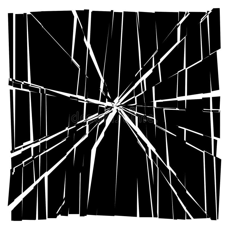Facture, crack element. Shatter, broken surface texture. Grungy design. Decay, burst splinters illustration stock illustration