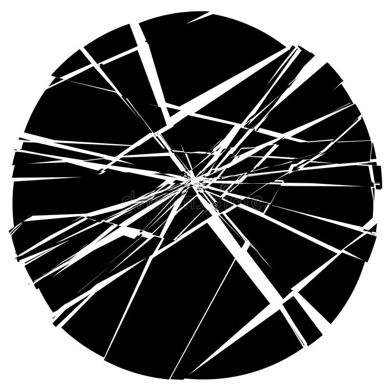 Facture, crack element. Shatter, broken surface texture. Grungy design. Decay, burst splinters illustration vector illustration