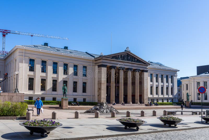 University Of Oslo Front View Editorial Image - Image of scandinavia ...