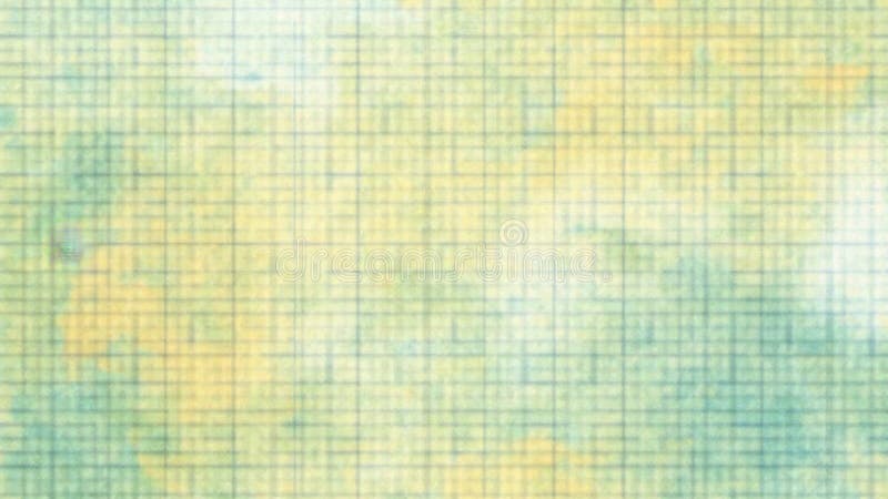 Faded blue and yellow grid pattern on vintage textured background royalty free illustration