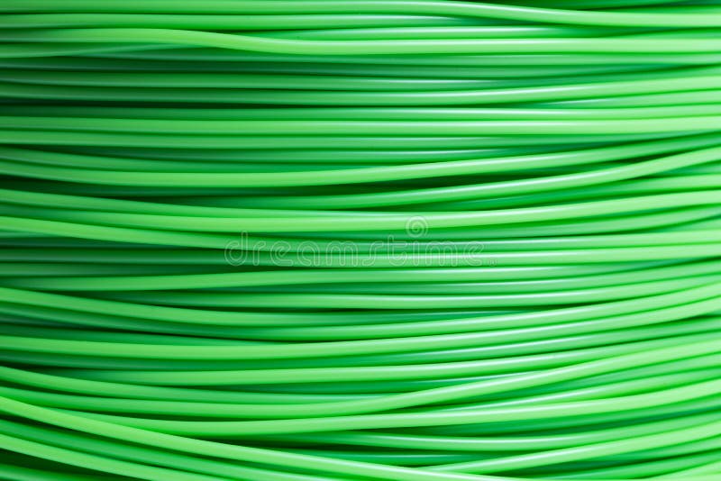 Filament for 3D Printer in Light Green in detail. Filament for 3D Printer in Light Green in detail.