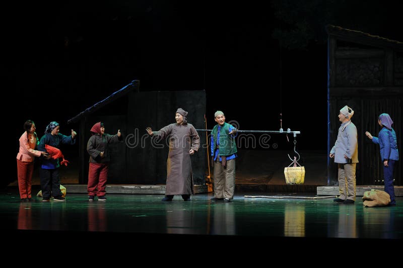 Fader- och son- och vänskapsmatchgrannskap - Jiangxi opera en besman royaltyfri fotografi Fader- och son- och vänskapsmatchgrannskap - Jiangxi opera en besman royaltyfri fotografi