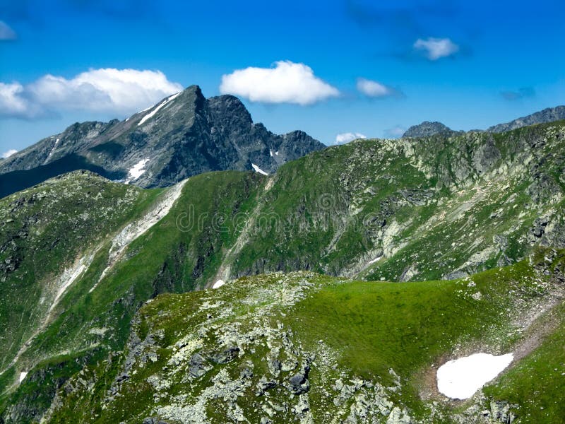 Fagaras mountains in Romania royalty free stock image