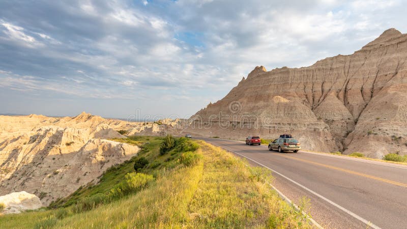 SUNDAY, AUGUST 5, 2018, WALL, SD: Badlands Loop Scenic Byway, also known as South Dakota 240, is a 31 mile stretch of two lane highway taking people through the beautiful Badlands National Park. SUNDAY, AUGUST 5, 2018, WALL, SD: Badlands Loop Scenic Byway, also known as South Dakota 240, is a 31 mile stretch of two lane highway taking people through the beautiful Badlands National Park.