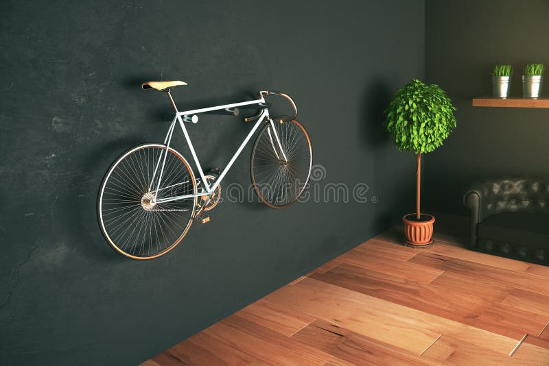 Fahrrad Das An Der Wand Hangt Stock Abbildung Illustration Von Hangt Wand 82795671