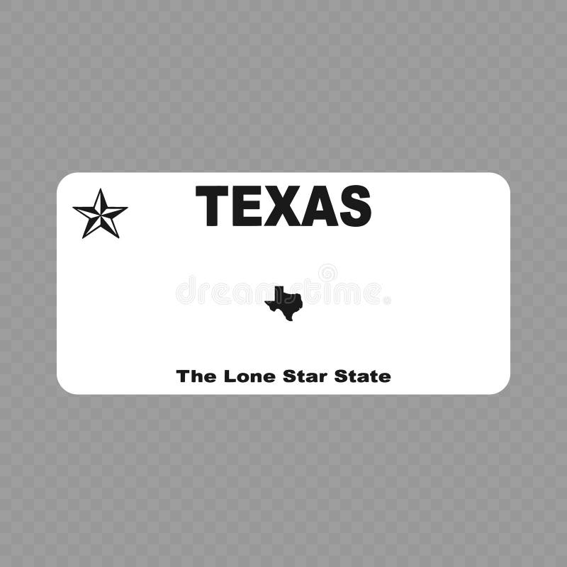 Number plate. Vehicle registration plates of USA state - texas. Number plate. Vehicle registration plates of USA state - texas