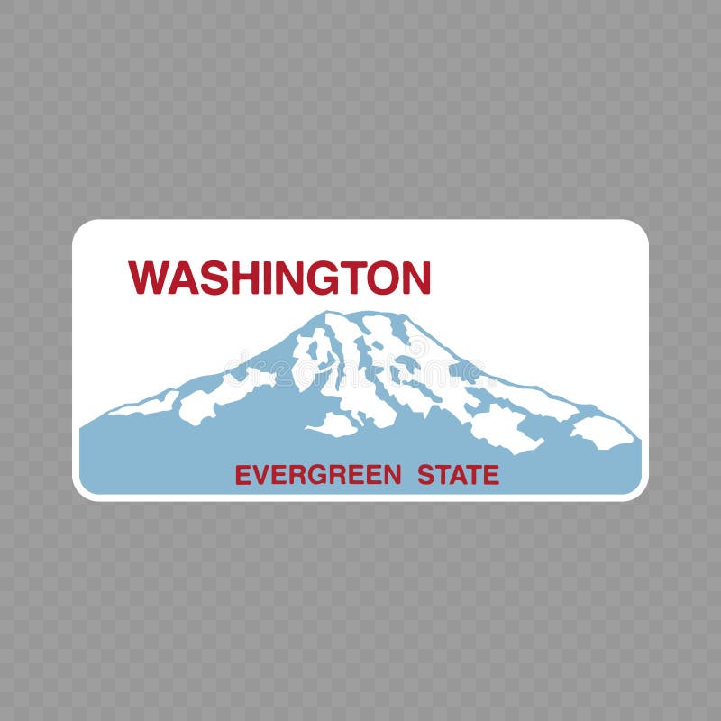 Number plate. Vehicle registration plates of USA state - washington. Number plate. Vehicle registration plates of USA state - washington