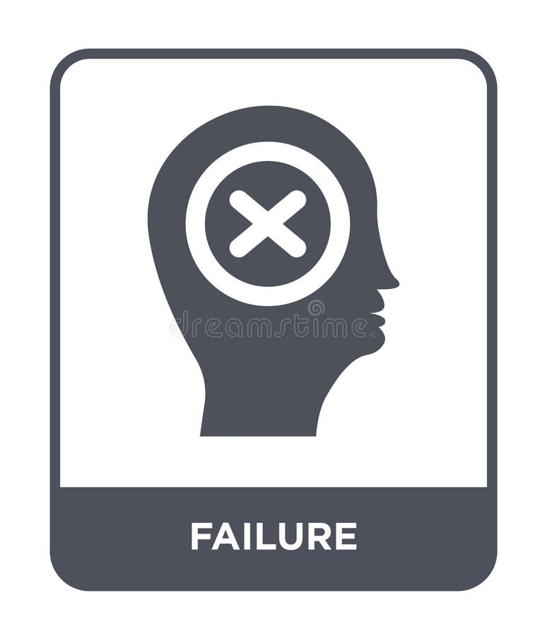 Failure Icon In Trendy Design Style. Failure Icon Isolated ...