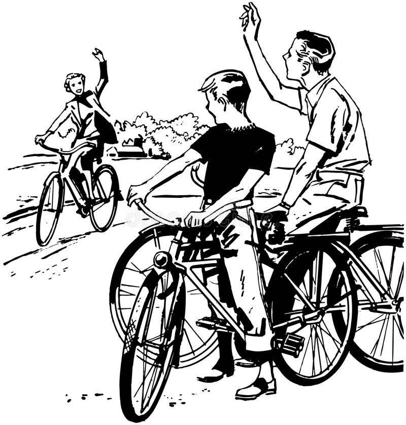 Faire du vélo est amusement ! illustration stock Faire du vélo est amusement ! illustration stock