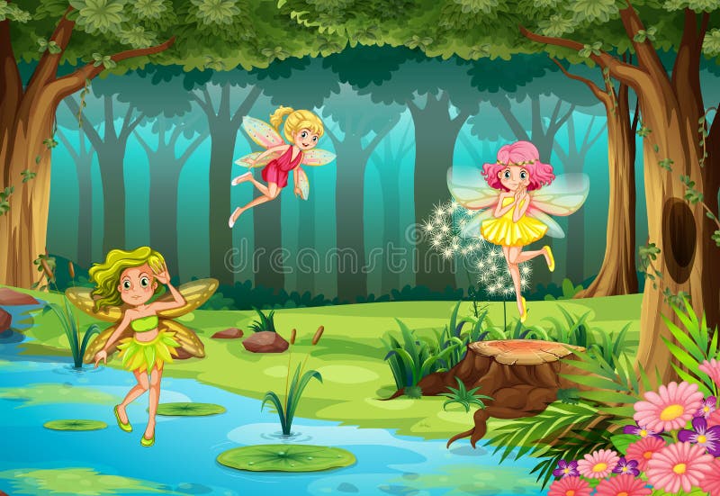 Fairies stock vector. Illustration of creature, girl - 46036287