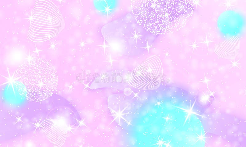 Watercolor Galaxy Unicorn Theme Pastel Rainbow Background