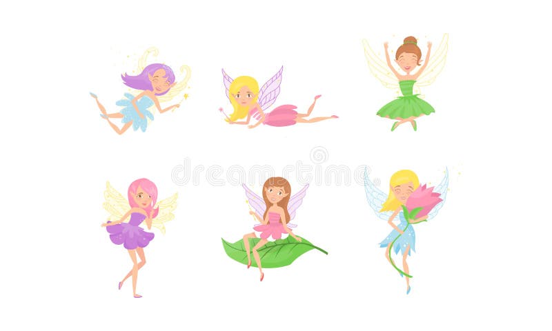 Fairy Characters Vector Illustrations Set Magical World Concept Stock Vector Illustration Of Drawing Character Fairy Characters Vector Illustrations Set Magical World Concept Stock Vector Illustration Of Drawing Character