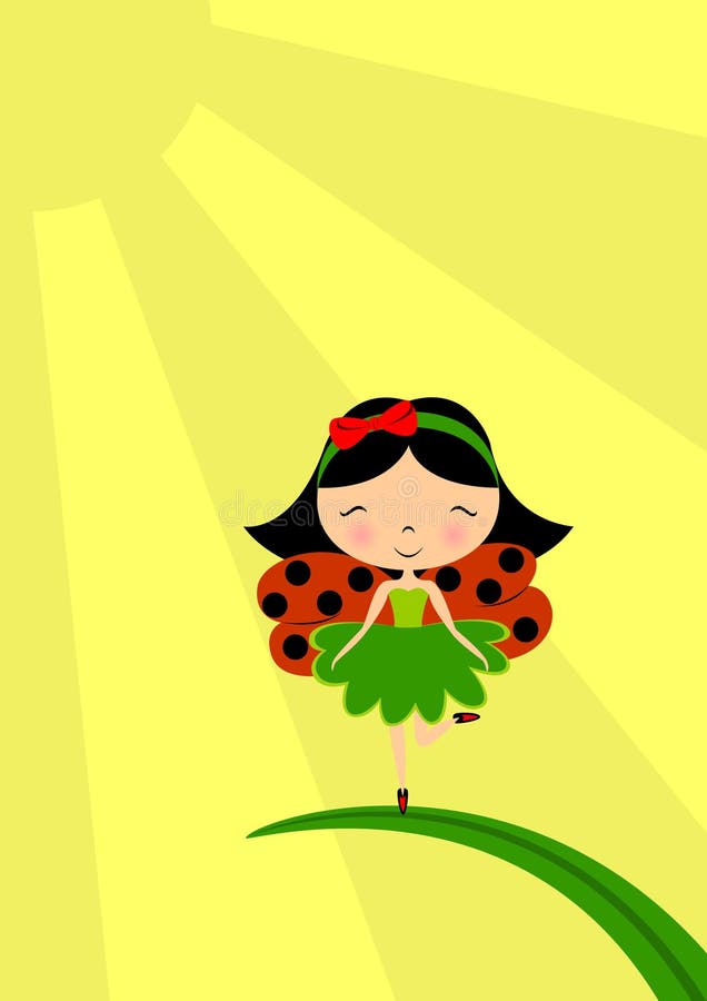 Fairy del Ladybug royalty illustrazione gratis Fairy del Ladybug royalty illustrazione gratis