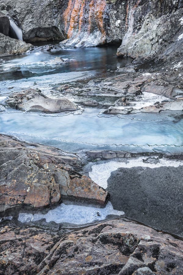 Fairy Pools in Winter on the Isle of Skye. royalty free stock photos Fairy Pools in Winter on the Isle of Skye. royalty free stock photos