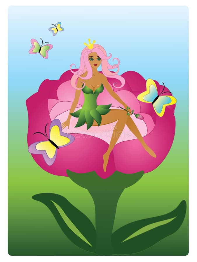 Fairy princess cartoon stock vector. Illustration of little
