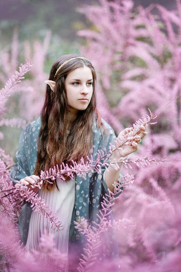 Fairy tale girl. Portrai of mystic elf woman. royalty free stock photo Fairy tale girl. Portrai of mystic elf woman. royalty free stock photo