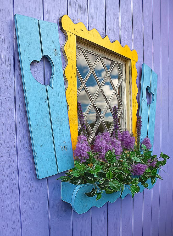 Fairy tale house window royalty free stock photos Fairy tale house window royalty free stock photos