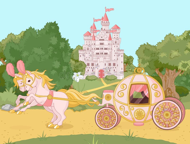 Fairytale carriage royalty free illustration
