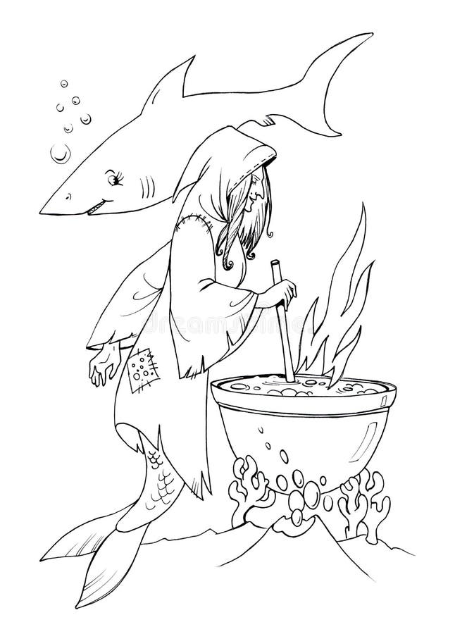 Witch Mermaid Stock Illustrations – 660 Witch Mermaid Stock ...