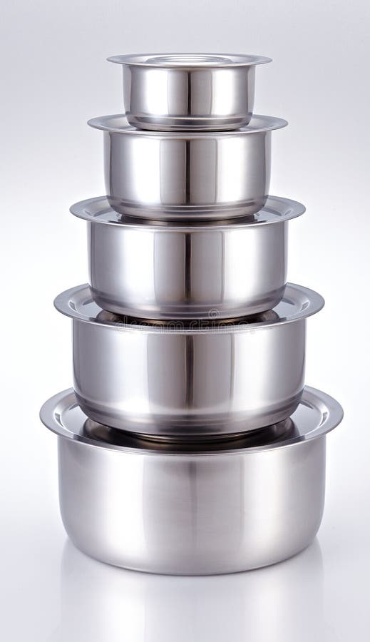 Faisant cuire le pot fait d'acier inoxydable images stock Faisant cuire le pot fait d'acier inoxydable images stock