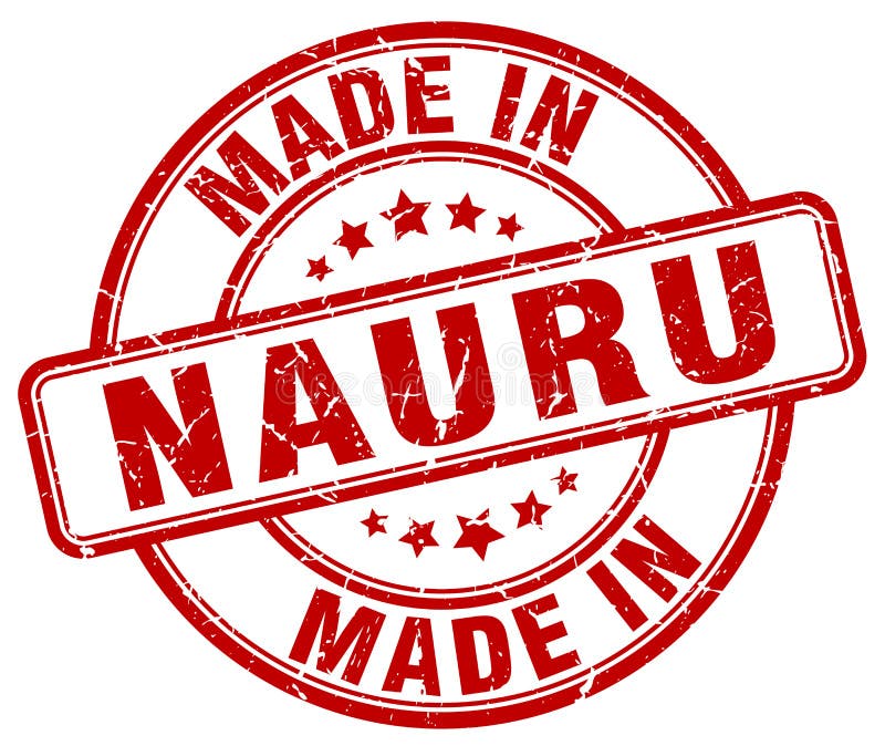 fait dans le timbre grunge rouge du Nauru illustration libre de droits fait dans le timbre grunge rouge du Nauru illustration libre de droits