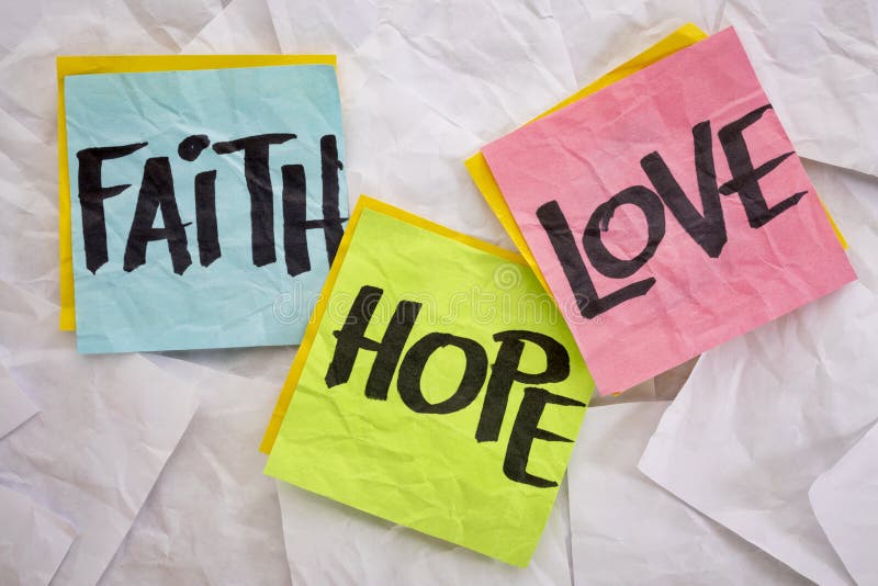 Faith, love and hope stock photography Faith, love and hope stock photography