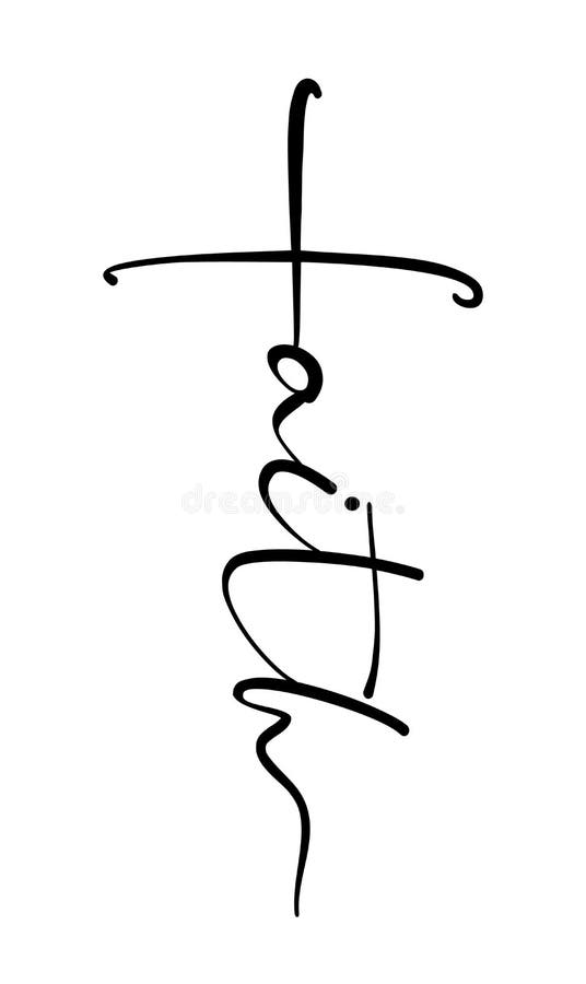 Faith in the Shape of a Cross. Stock Illustration - Illustration of ...