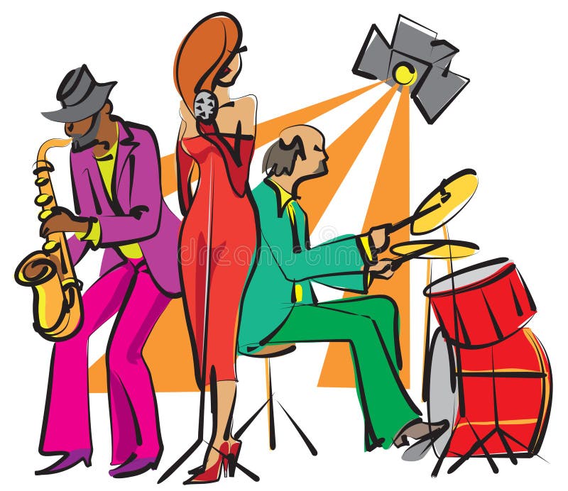 Faixa de jazz ilustração royalty free Faixa de jazz ilustração royalty free