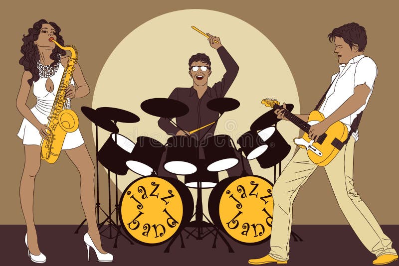 Faixa de jazz ilustração royalty free Faixa de jazz ilustração royalty free