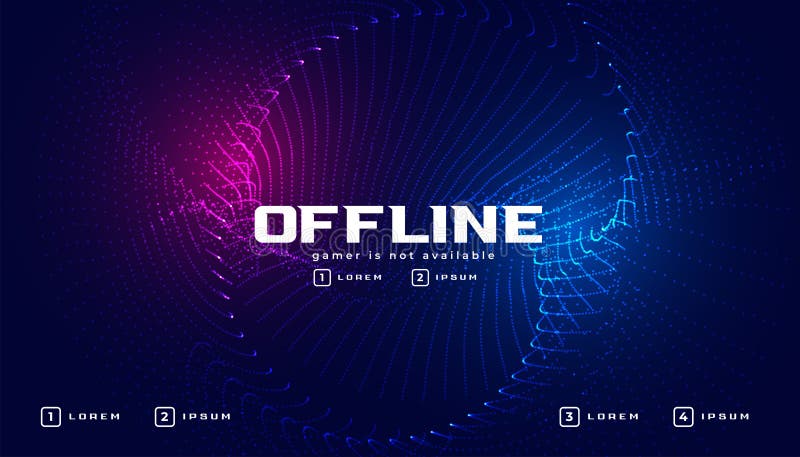 Modelo de design de banner de jogos offline de vetor