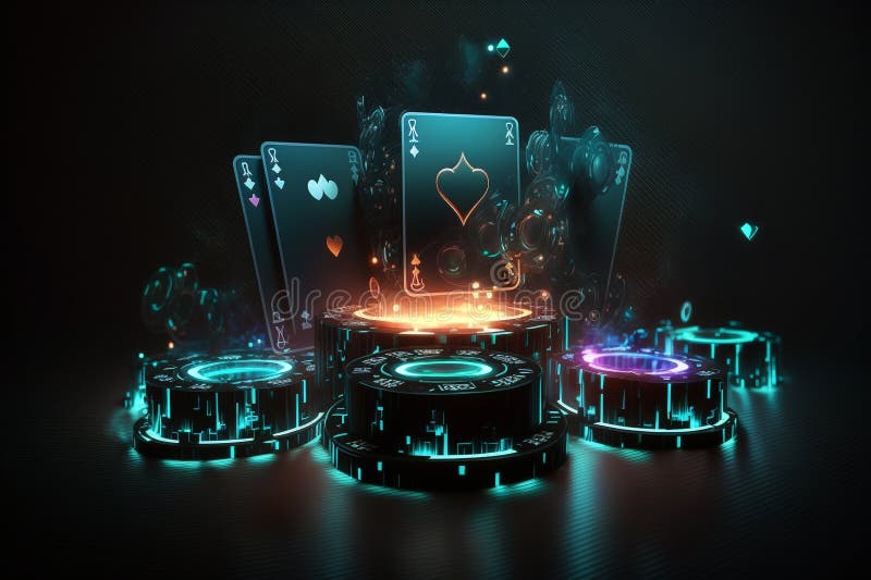 Conceito De Layout De Casino Online Jogar Cartões Dados Chips