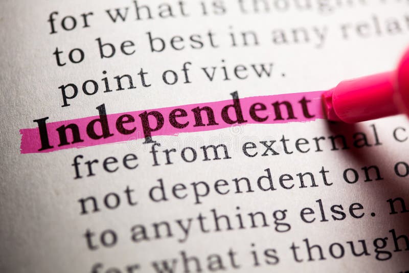 definition of the word independent