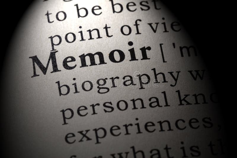Dictionary Definition Of The Word Memoir Stock Image ...