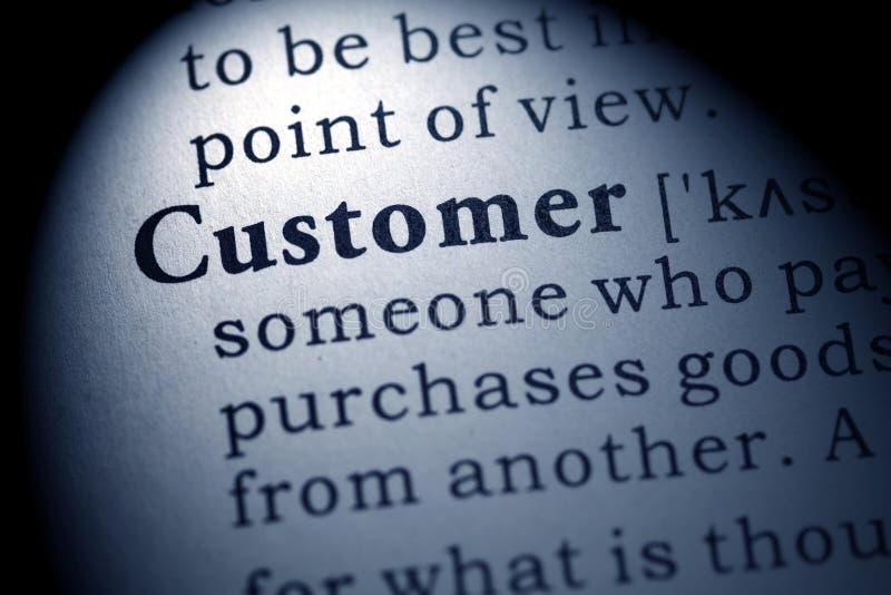 Definition of the Word Customer Stock Image Image of text, closeup