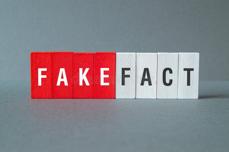 Fake Fact Word Concept on Building Blocks, Text Stock Image Image of fake, business 279777787
