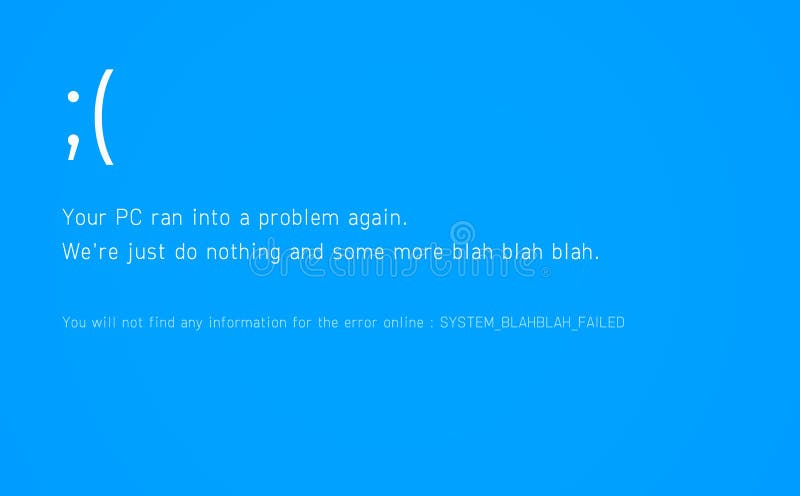 Windows Blue Screen Of Death Funny