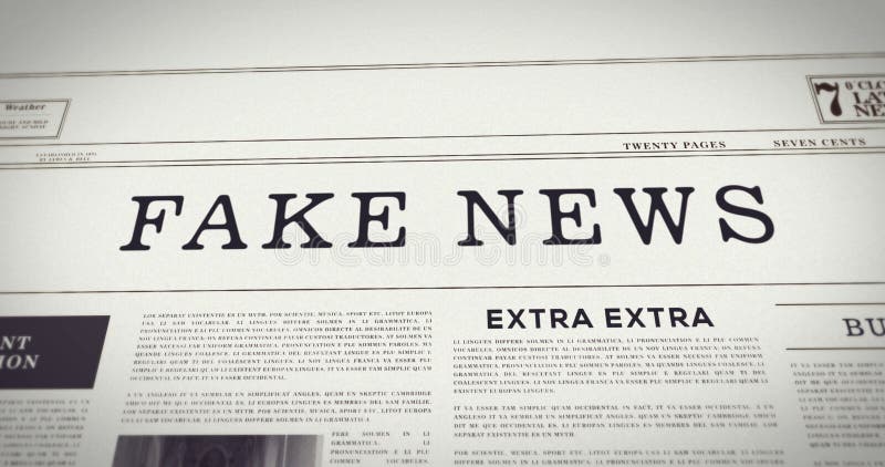 Fake News Headline In Newspaper Stock Photo - Image Of Newspaper, Hoax 306