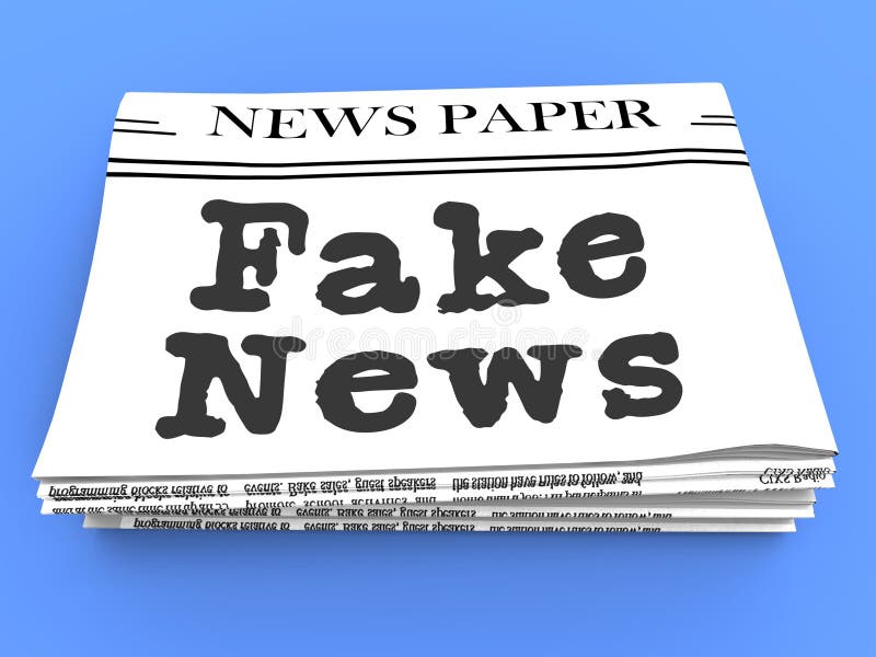 Fake News Headline on a Newspaper 3d Illustration Stock Illustration ...