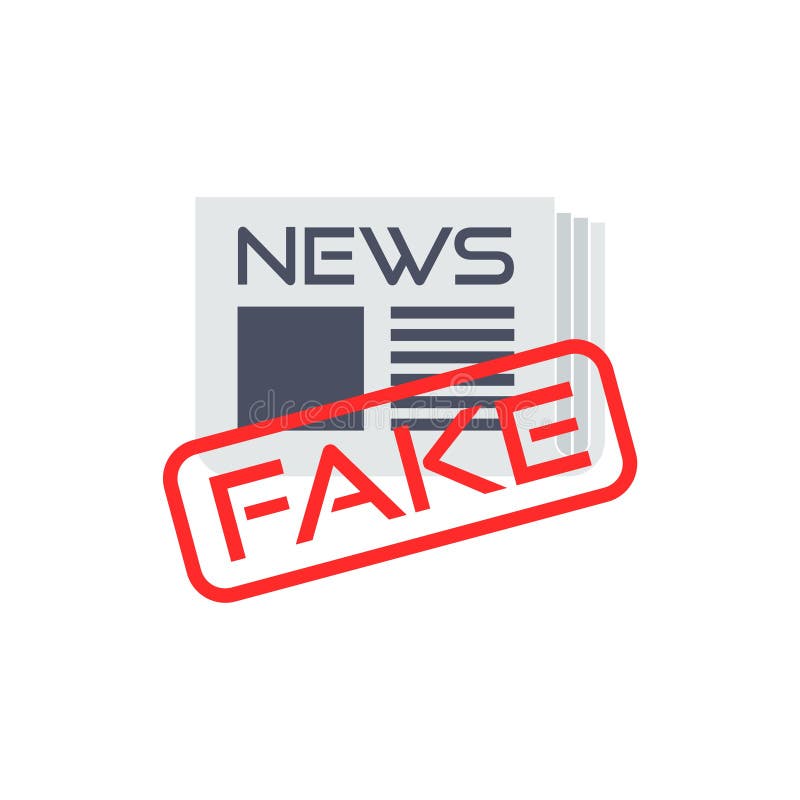 Fake News icon or sign stock vector. Illustration of newspaper - 140098868