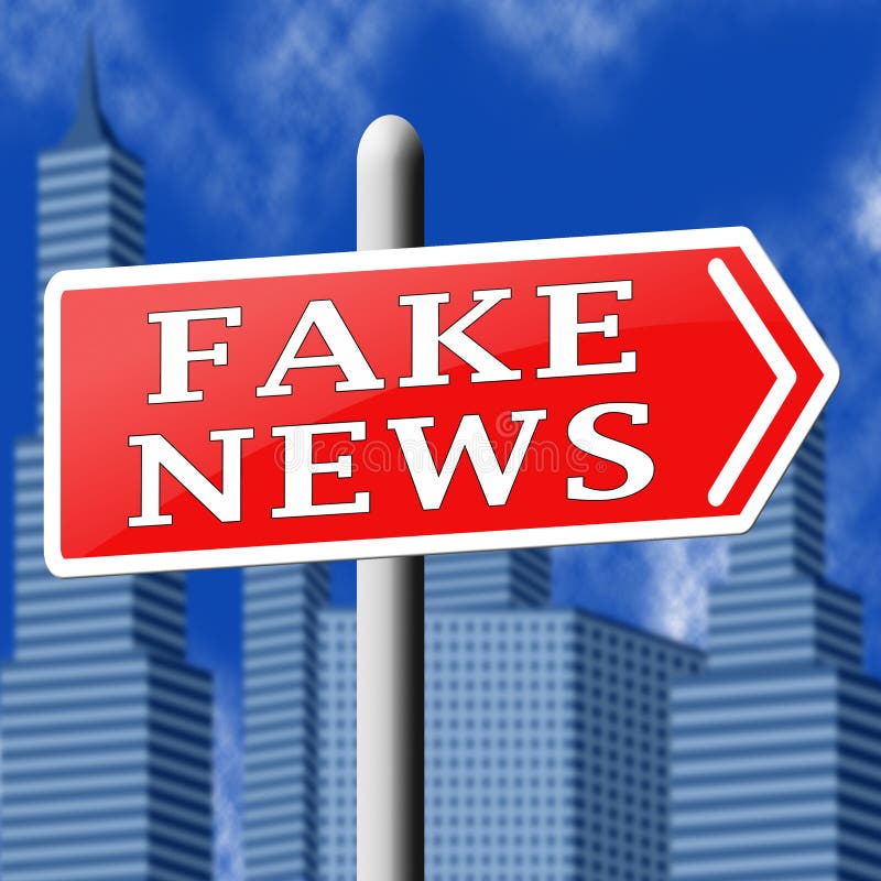 Fake News Sign Showing Alternative Facts 3d Illustration Stock ...