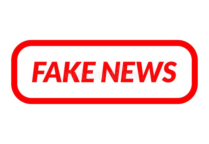 Fake News Simple Rubber Stamp Icon Stock Illustration - Illustration of ...