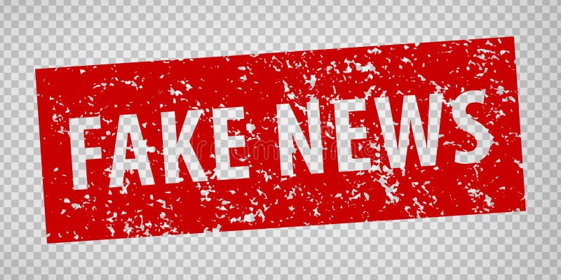 Fake News Stamp Design on Transparent Background. Grunge Rubber Stamp ...