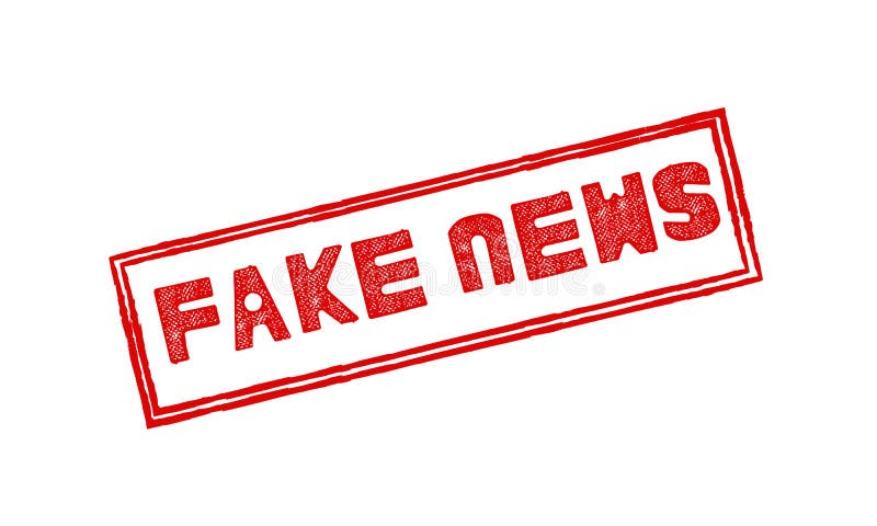 Fake News Stamp Word Illustration on White Background. Stock ...