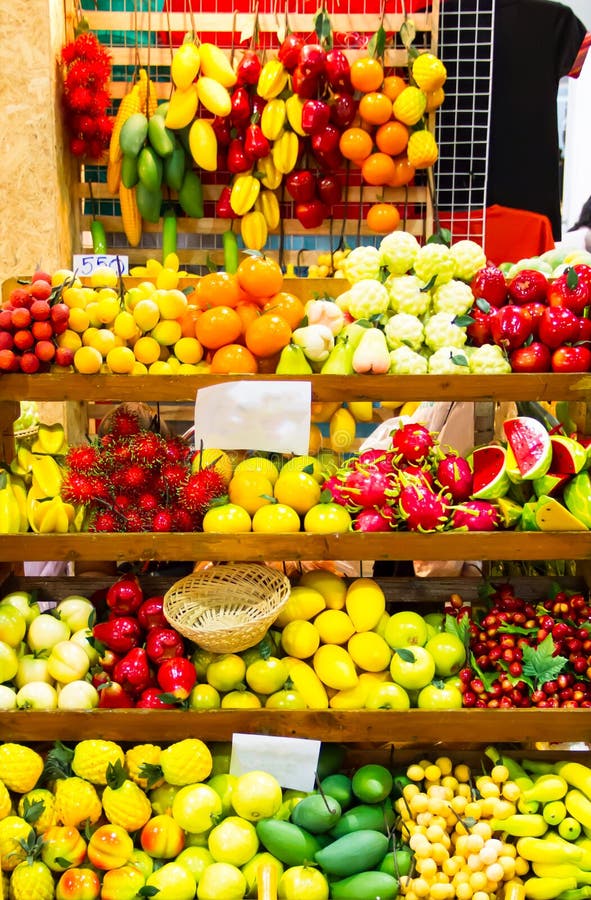 Fake vegetables and fruits stock image. Image of color 32885781