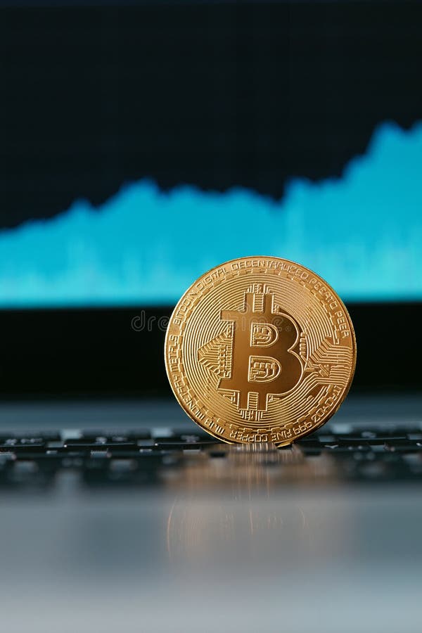 Faktisk valuta Bitcoin Cryptocurrency myntslut upp arkivbilder