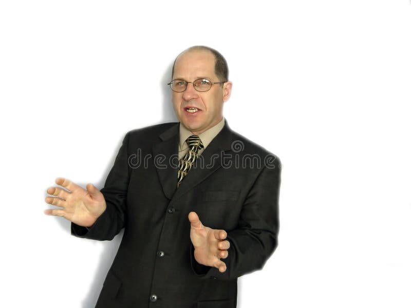 Fala do homem de negócios imagem de stock Fala do homem de negócios imagem de stock