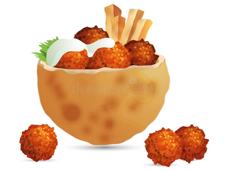 Falafel ilustração stock Falafel ilustração stock